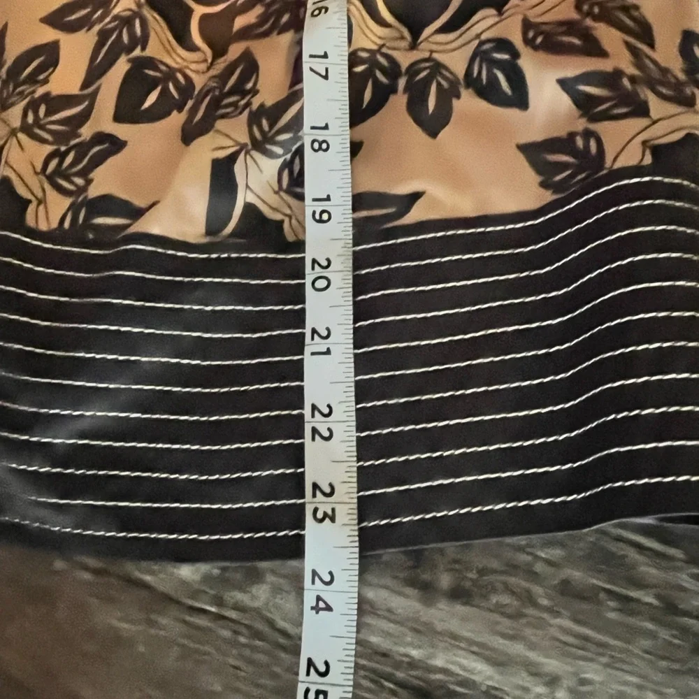 Talbots Floral A-Line Skirt - Navy and Cream - Picture 4 of 7